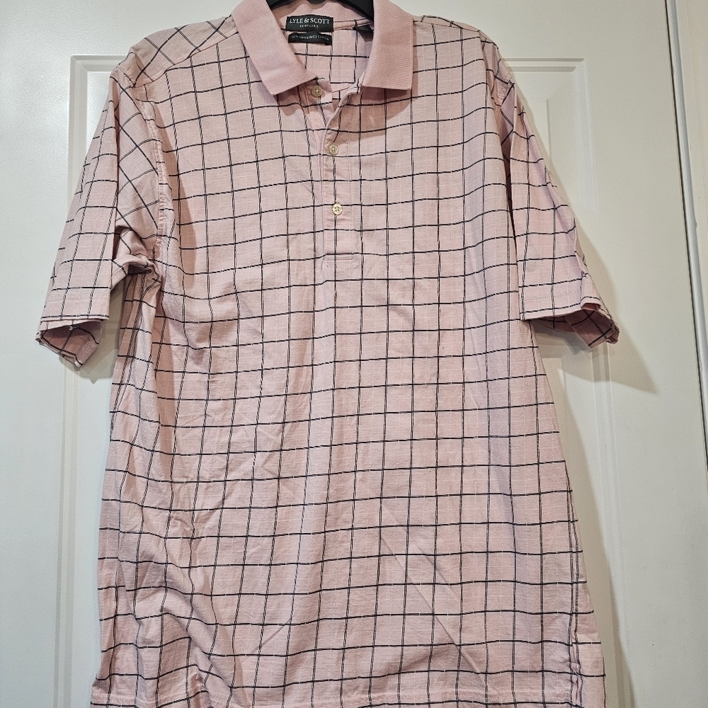 Lyle and Scott Plaid shirt size medium Mercerized cotton  old money